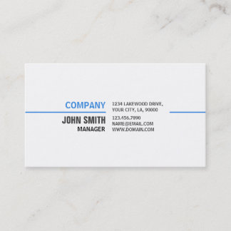 Professional Plain Simple Elegant White Computer Business Card