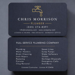 Professional Plumber Business Card