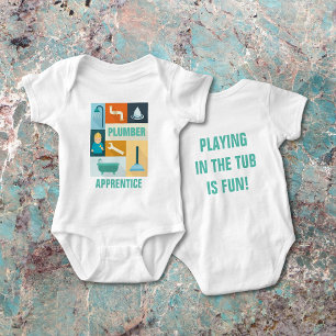 Professional Plumber Iconic Designed Baby Bodysuit