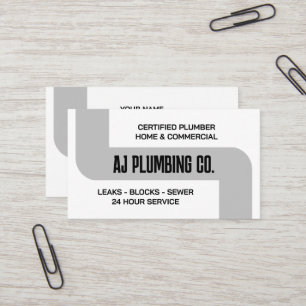 Professional plumbing business card template