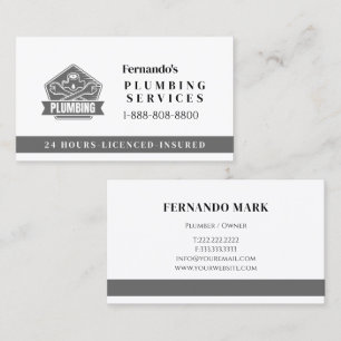 Professional Plumbing Service Business Logo Card