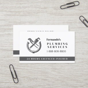 Professional Plumbing Service Business Logo Card