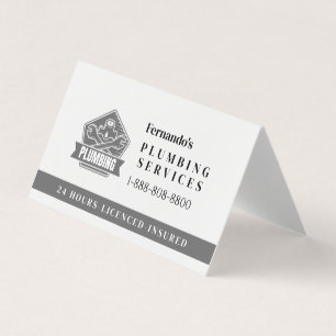 Professional Plumbing Service Business Logo Card