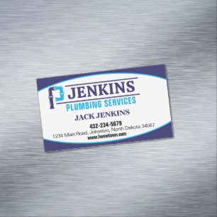Professional Plumbing Service Magnetic Business Card