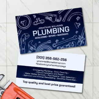 Professional Plumbing Services Business Card