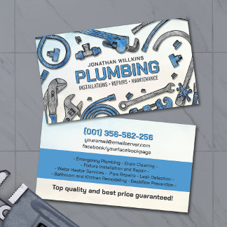 Professional Plumbing Services Business Card