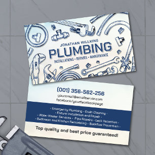 Professional Plumbing Services Business Card