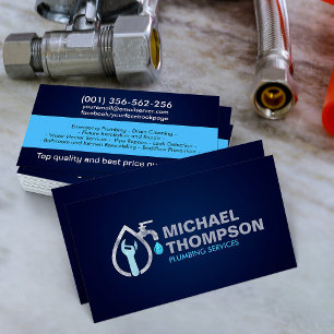 Professional Plumbing Services Business Card