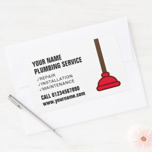 Professional plumbing services business logo sticker
