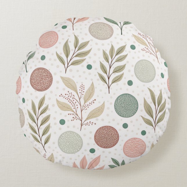 Professional Polka Dot Pattern 16 Inch Round Pillow (Front)