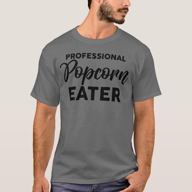 Professional Popcorn Eater retro T-Shirt (Front)