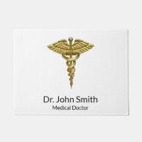 Professional Precious Medical Gold Caduceus