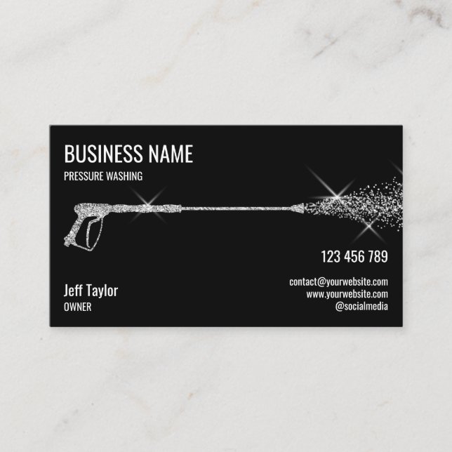 Professional Pressure Washing Power Washing Busine Business Card (Front)