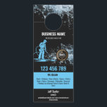 Professional Pressure Washing Power Washing Roof Door Hanger<br><div class="desc">Professional business card design - Blue pressure washer logo for your pressure washing services</div>