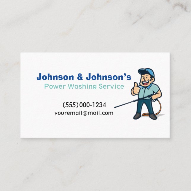 Professional Pressure Washing Service Business Card (Front)