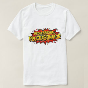 Professional Procrastinator Retro Pop Art Comic T-Shirt