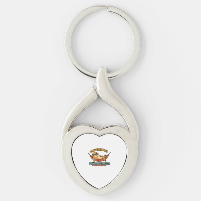 Professional Procrastinator Sloth Retro T-Shirt Cl Keychain (Front)