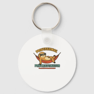 Professional Procrastinator Sloth Retro T-Shirt Cl Keychain