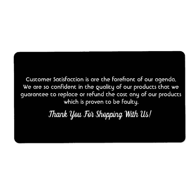 Professional Product Business Labels (Front)
