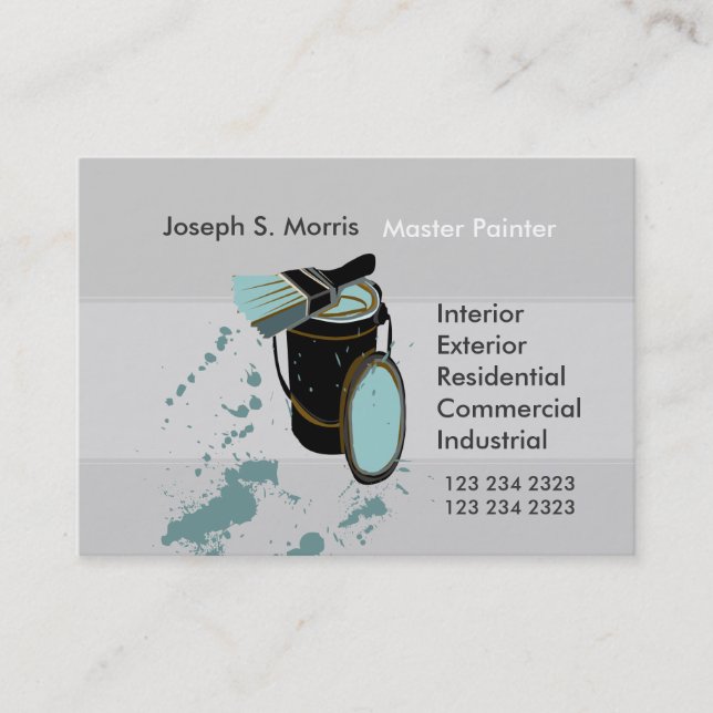 Professional Promotional House Painters Business Card (Front)