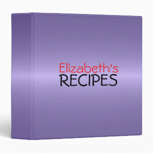 Professional Purple Recipes Binder