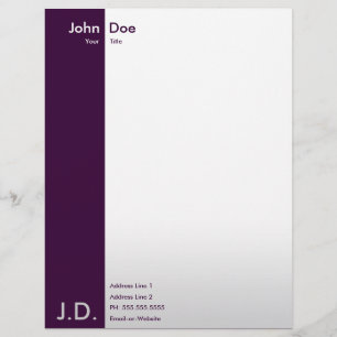 professional purples letterhead
