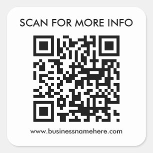 Professional QR Barcode Square Sticker