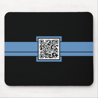 professional QR code : blue ribbon Mouse Pad