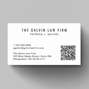Professional QR Code Company Employee Business Card