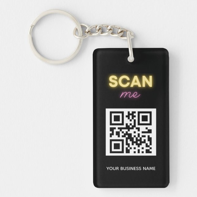 Professional QR Code Custom Keychain (Front)