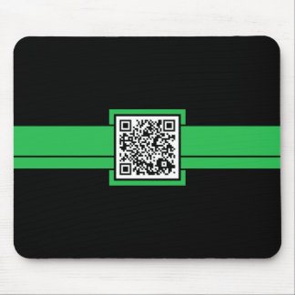 professional QR code : green ribbon Mouse Pad