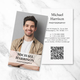 Professional QR Code Photo Business Card