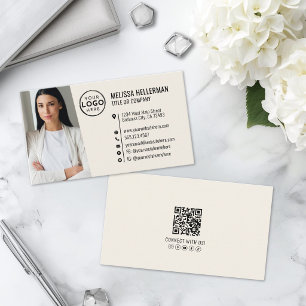 Professional QR Code Photo Your Logo Business Card
