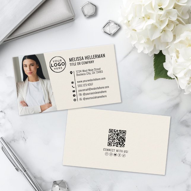 Professional QR Code Photo Your Logo Business Card (Professional QR Code Photo Your Logo Business Card)