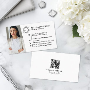 Professional QR Code Photo Your Logo Business Card