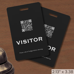 Professional QR Code Visitor Badge