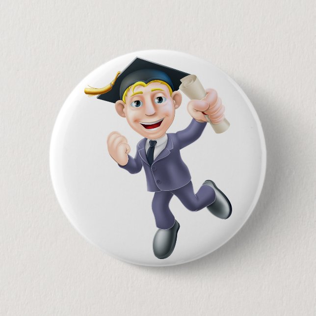 Professional qualification man 2 inch round button (Front)