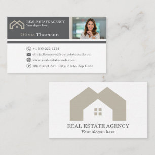 Professional Real estate agent photo  Business Card