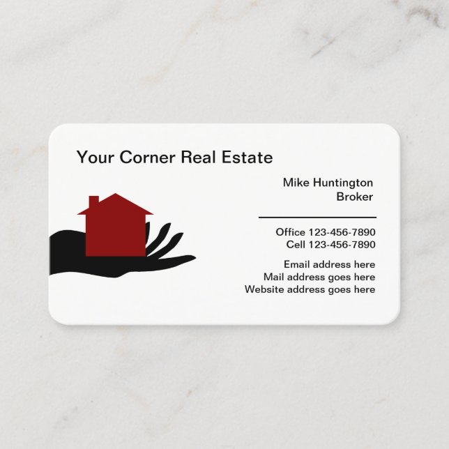 Professional Real Estate Broker Business Card (Front)