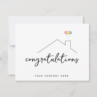 Professional Real Estate Congratulations New Home Card