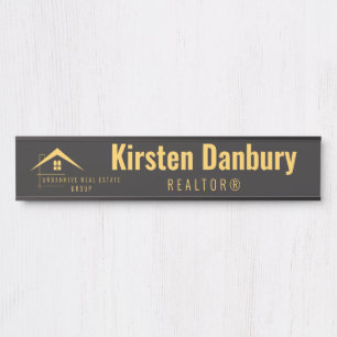 Professional Real Estate Custom Office Name Plate