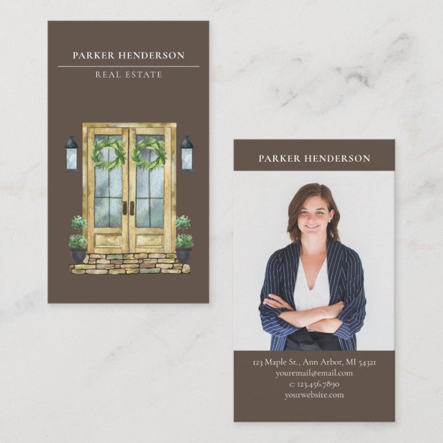 Professional Real Estate Photo Business Card (Front/Back)