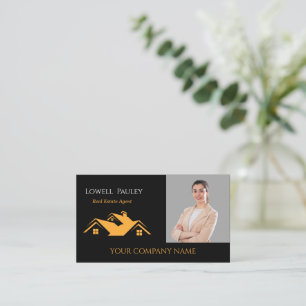 Professional Real Estate Promotional Realtor logo Business Card
