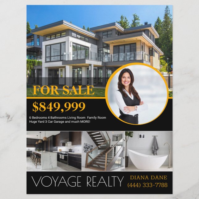 Professional Real Estate Realty Flyer For Sale (Front)