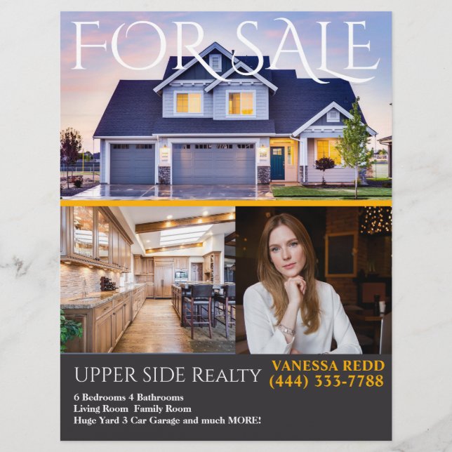 Professional Real Estate Realty Flyer For Sale (Front)