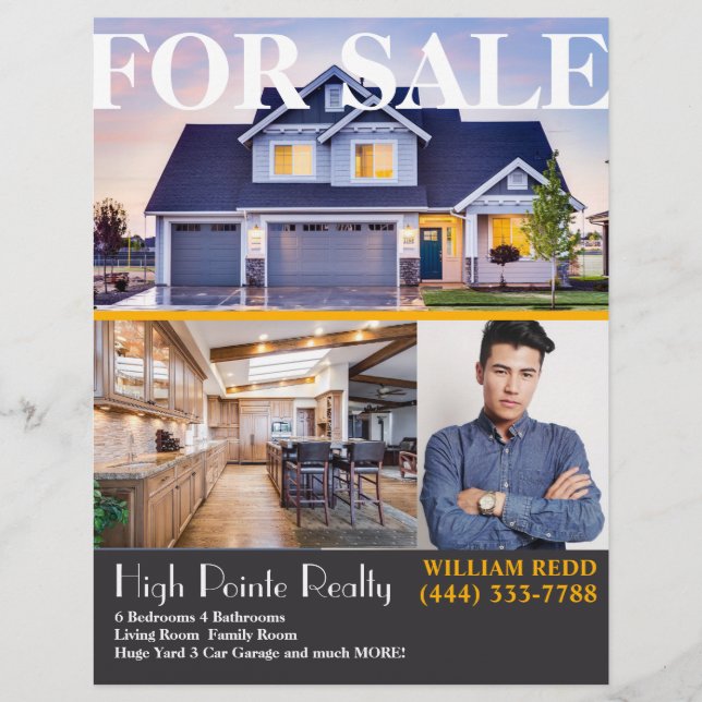 Professional Real Estate Realty Flyer For Sale (Front)