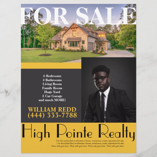 Professional Real Estate Realty Flyer For Sale (Front)