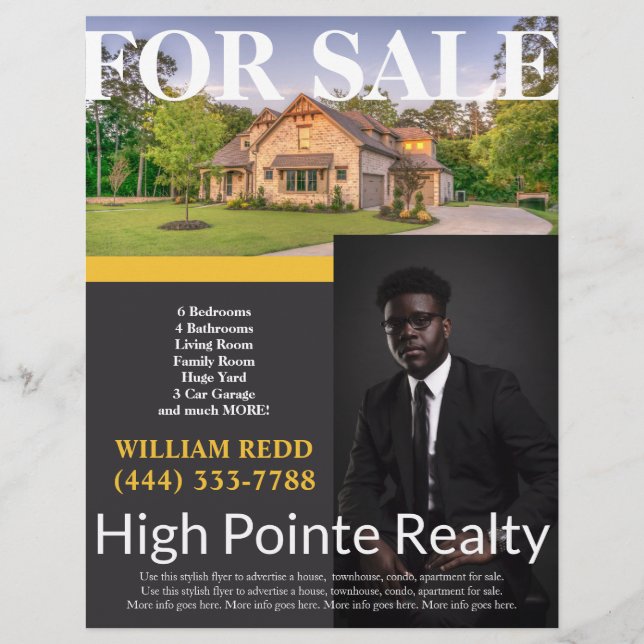 Professional Real Estate Realty Flyer For Sale (Front)