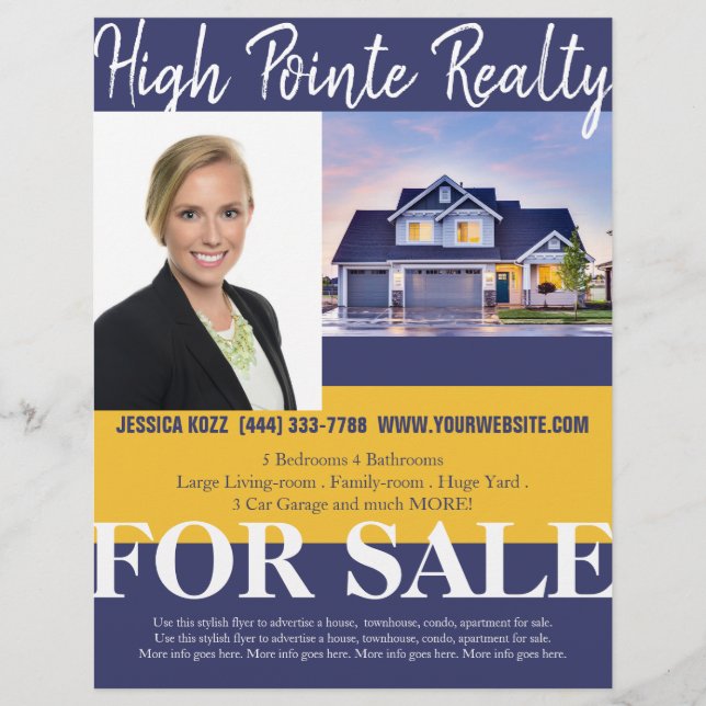Professional Real Estate Realty Flyer For Sale (Front)