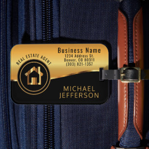 Professional Realtor  - Black & Gold Luggage Tag